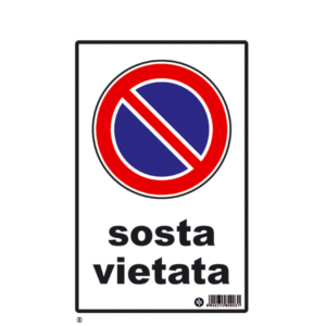 CARTELLO PVC 30X20 SOSTA VIETATA
