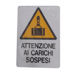 CARTELLO PVC 50X70 CARICHI SOSPESI