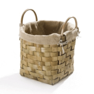 CESTA LEGNA ROTONDA CON MANICI