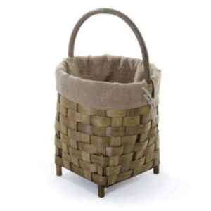 CESTA LEGNA ROTONDA CON MANIGLIONE