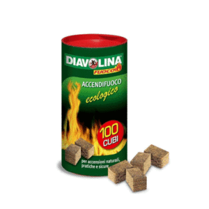 DIAVOLINA ACCENDIFUOCO ECOLOGICO BOX 100 CUBI