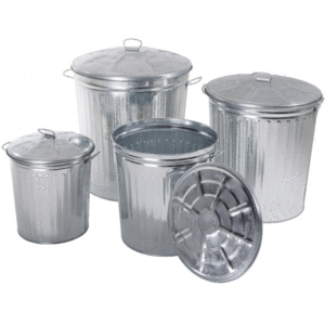BIDONE ZINCO CON COPERCHIO LT. 18