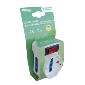 RIDUZIONE 10A 3 PRESE UNIVERSALI + INTERRUTTORE