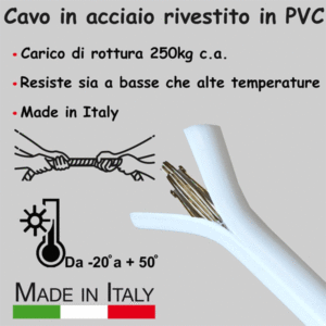 CAVETTO ACCIAIO MULTISTRATO MM. 5 MT. 250