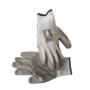 GUANTO NITRILE GRIGIO SUPPORTO BIANCO