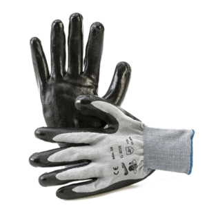 GUANTO NITRILE NERO SUPPORTO GRIGIO