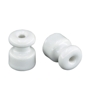 ISOLATORE CERAMICA BIANCO PER CAVO SETA