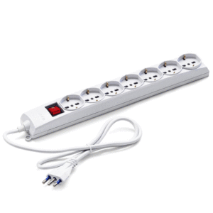 MULTIPRESA 7 PRESE SCHUKO + INTERRUTTORE