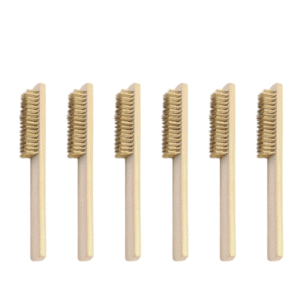 SPAZZOLA OTTONE MORBIDA MANICO LEGNO PEZZI 2