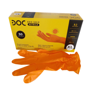 GUANTO USA E GETTA NITRILE GRIP ARANCIO 50 PEZZI