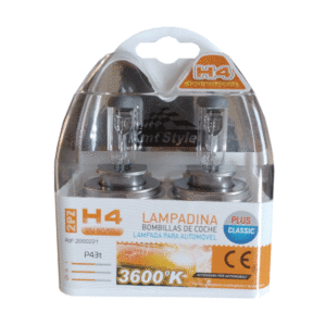 LAMPADA RICAMBIO AUTO H4 12V 55/60 W PEZZI 2